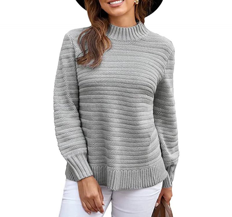 Dokotoo Womens Long Sleeve Crewneck Oversized Knit Sweaters Pullover Casual Jumper Sweater Tops